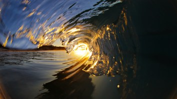 Surfer Captures Crazy 360-Degree Footage Of Wiping Out Inside A Wave’s Barrel