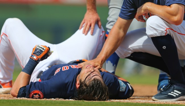 Josh Reddick Got Obliterated By Pete Alonso In First Base Collision