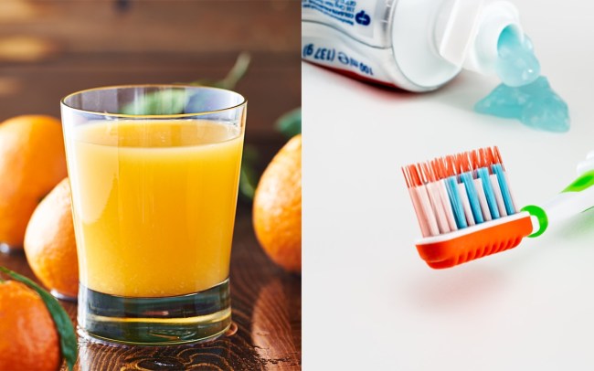 why orange juice and toothpaste taste bad