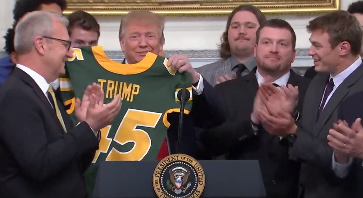 Donald Trump Serves Fast Food Buffet For North Dakota St. Football Team