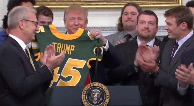 President Trump North Dakota Football White House Fast Food