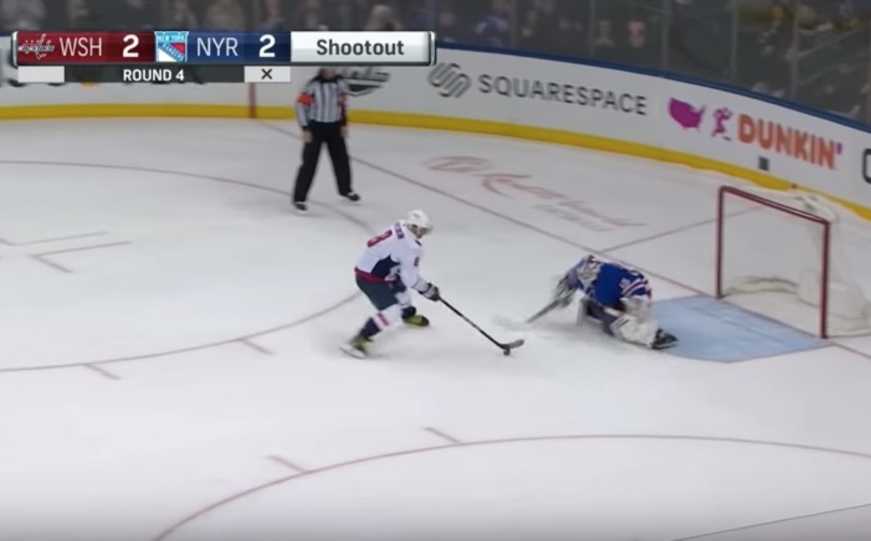 The Rangers Backup Goalie Lost A Shootout To The Caps With The Most