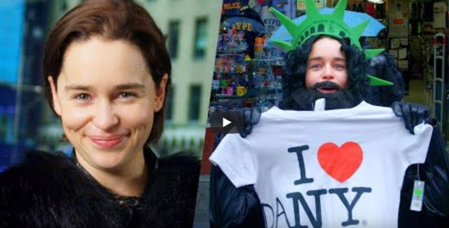 Emilia Clarke Dressed Up As Jon Snow And Fooled People In Times Square