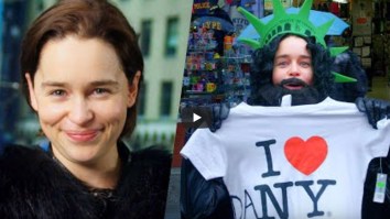 Emilia Clarke Dressed Up As Jon Snow, Walked Around Times Square, And People Had ZERO Idea It Was Her
