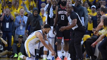 NBA Fans Start Conspiracy Theories After Ref During Last Night’s Controversial Rockets-Warriors Game 1 Was Wearing Kevin Durant Sneakers