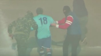Soccer Player Retires Mid-Game By Staging A Mafia-Style Kidnapping With A F’n Helicopter Landing On The Field