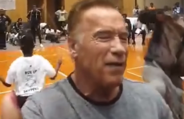 Arnold Schwarzenegger attacked with flying kick at Arnold Classic in South Africa