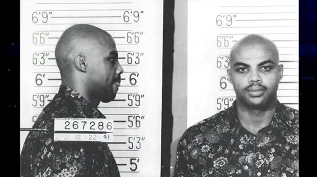 Charles Barkley 1991 Arrest Milwaukee Mug Shot