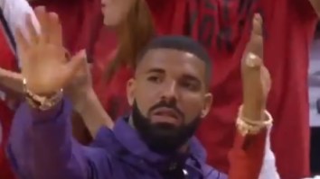 Drake Trolls Giannis Antetokounmpo And The Bucks By Waving Goodbye To Them After Raptors Win Game 3