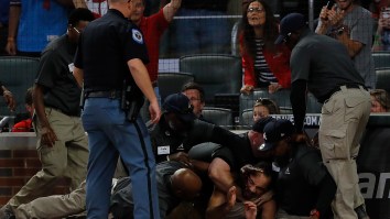 Fan Gets Absolutely Obliterated By Security Guard After Running Onto The Field At Braves Game