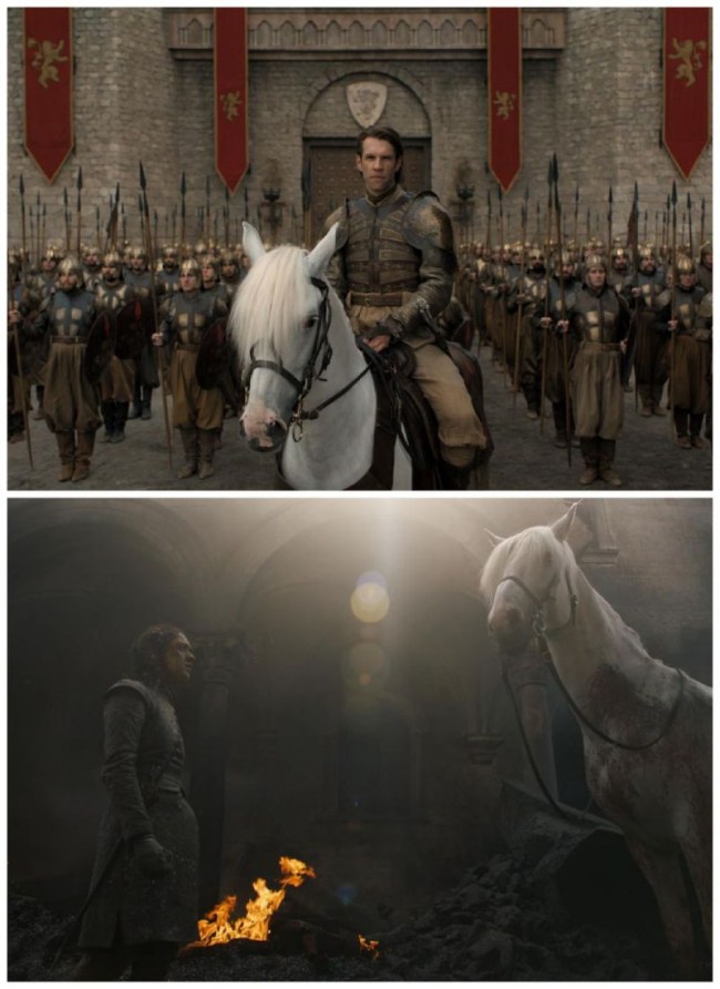 game of thrones fan theory white horse arya death harry strickland
