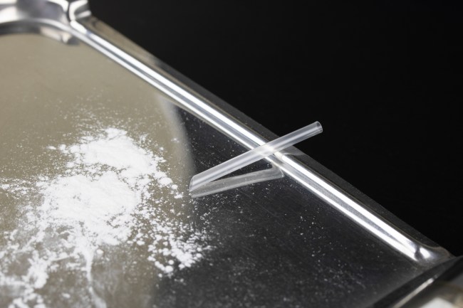 cocaine ketamine drugs plastic straw