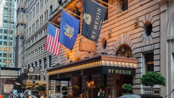 Raptors Fan Sets Off Fireworks In Front Of The Warriors Hotel At 3 A.M. Before Game 1 Of The NBA Finals