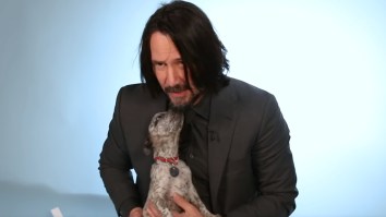 Keanu Reeves Plays With Puppies While Revealing The Superhero He’d Most Want To Play And Craziest ‘John Wick’ Stunt