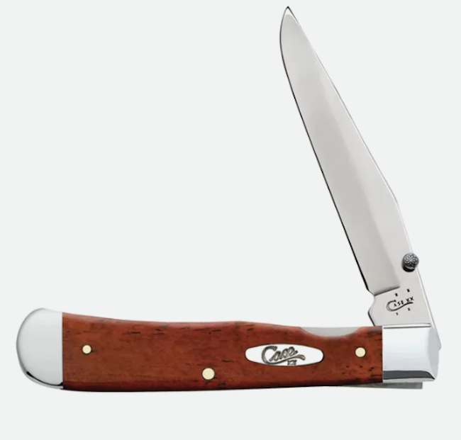 Smooth Chestnut Trapper Lock Knife from Case