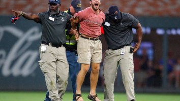 Braves Security Demolished Another Fan Who Was Foolish Enough To Run Onto The Field In Atlanta