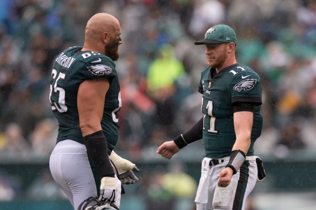 After Carson Wentz's big contract, Lane Johnson and DeMarcus Lawrence engage in Twitter war.