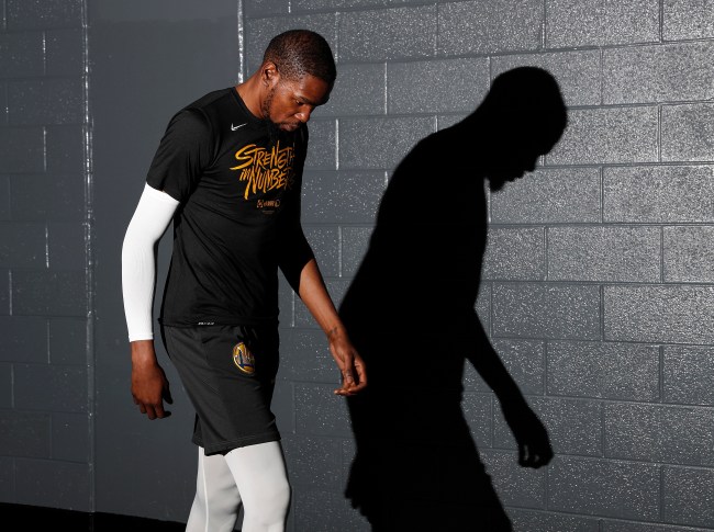 Kevin Durant's free-agency destination may have gotten an accidental hint from a new Nike t-shirt.