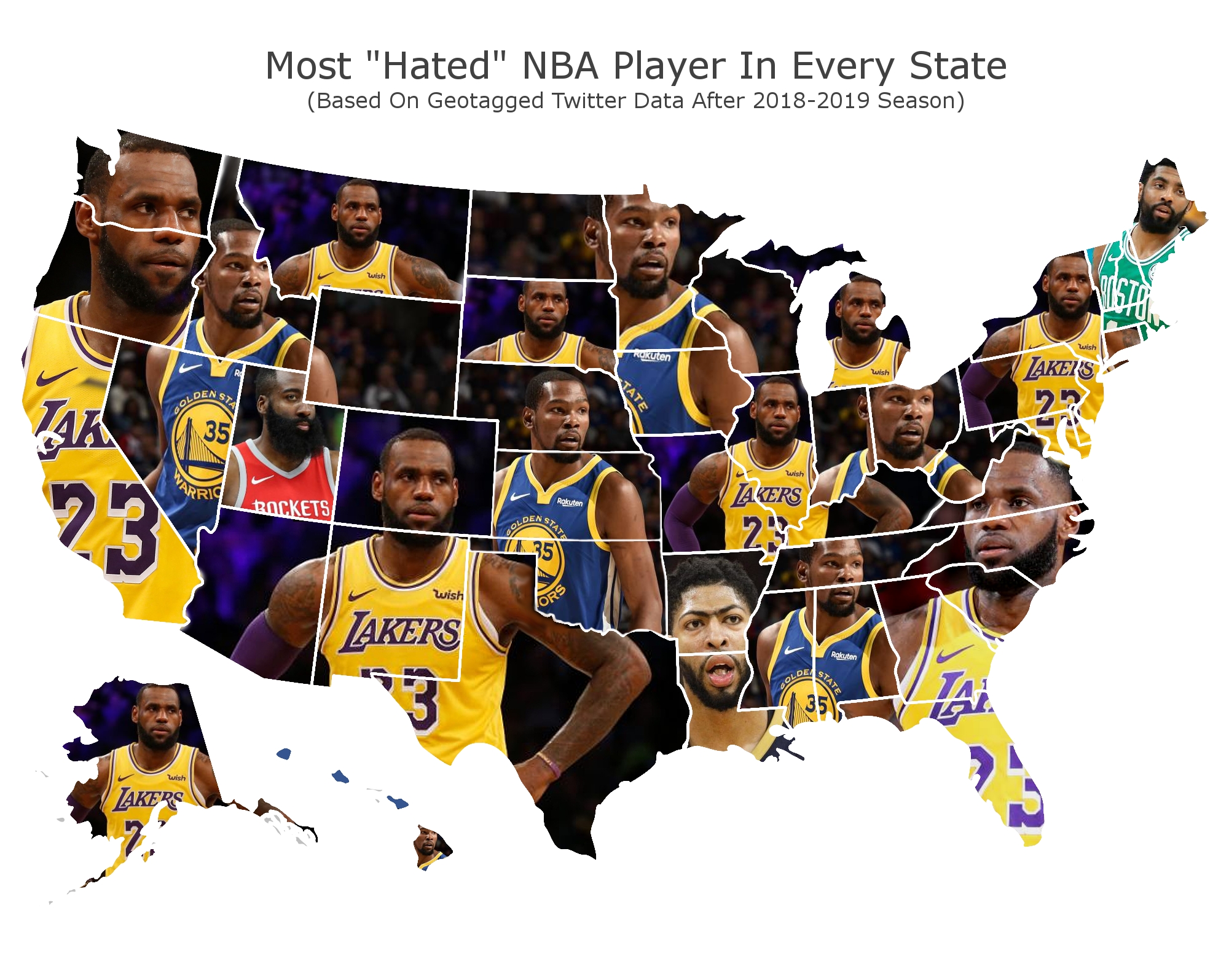 The StateByState Map Of The Most Hated NBA Players Makes Me Wonder