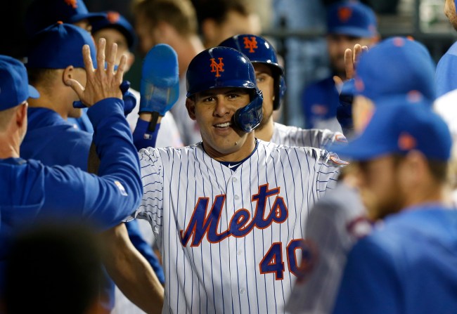 New York Mets player Wilson Ramos found out his wife was pregnant was he stood in the batters box during last night's game