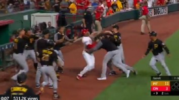 Reds Pitcher Amir Garrett Loses His Mind And Sparks Bench-Clearing Brawl After Attempting To Fight The Entire Pirates Team By Himself
