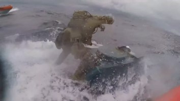 Coast Guardsman With Balls Of Steel Jumps Onto A Drug Submarine And Bangs On The Hatch In The Middle Of A Chase