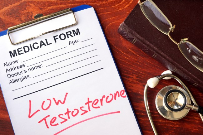 Sign low testosterone in a medical form.