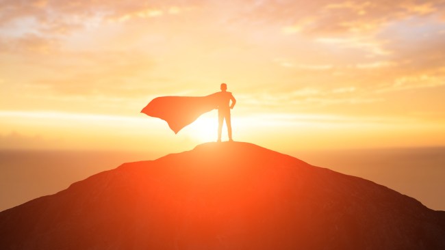 silhouette of businessman