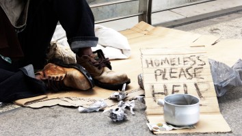 Florida Man Follows Around Homeless Man With A Sign Urging People Not To Give Him Money