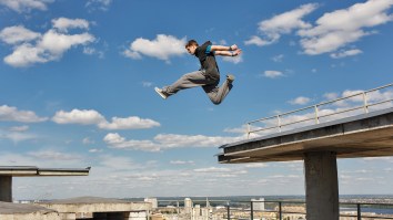 Russian Parkour Artist Nearly Falls 25 Stories To His Death After Tripping On Top Of Building In Heart-Stopping Video