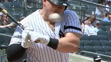 Luke Voit Took A 92 MPH Fastball To The Chin And Walked It Off Like A Butterfly Landed On His Face