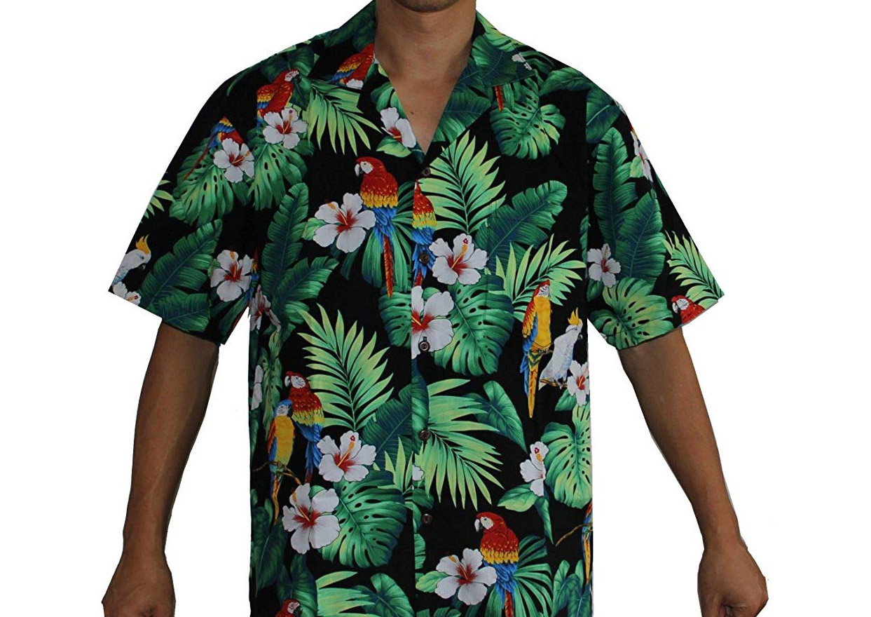 Гавайская рубашка с карманами