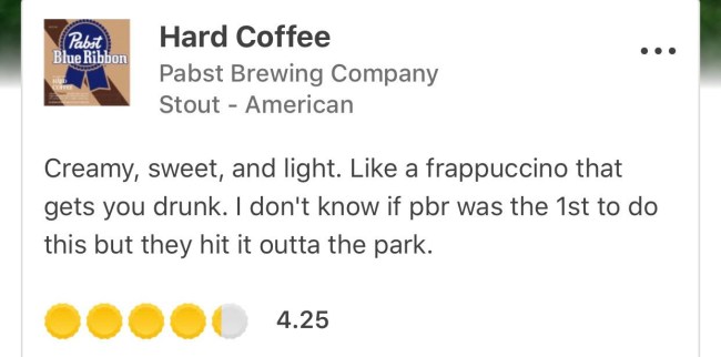 pabst hard coffee