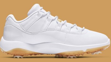 Nike Golf Releasing Another New Air Jordan 11 Low In A White And Gold Colorway That Are Absolute Fire