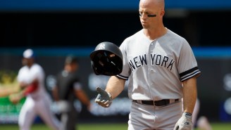Photo Shows Just How Much Punishment Yankees’ Brett Gardner Has Done To The Dugout Roof This Season