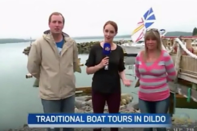 Funny news segment Dildo Island Newfoundland Canada