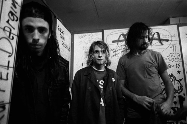 Dave Grohl, Kurt Cobain and Krist Novoselic. Story behind Kurt Cobain arrest and mug shot from spray painting.