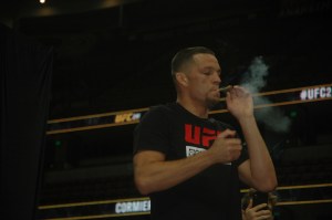 Nate Diaz smoking