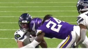 Vikings’ Holton Hill, Who Is Already Set To Serve 8 Game Suspension This Season,  Ejected From Preseason Game After Delivering Brutal Helmet-To-Helmet Hit On Paxton Lynch