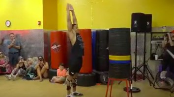 Former College Football Player Shatters World Record In The Standing High Jump, Needs To Be Checked For A Jetpack