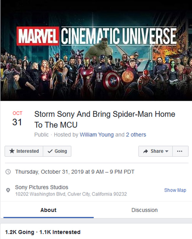 Storm Sony Facebook Event