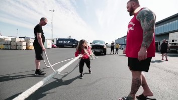 The Mountain’s 5-Foot-2, 112-Pound Wife Pulled A Freaking Truck On Leg Day, Because Of Course She Did