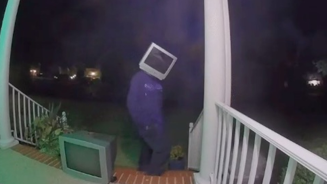 Is This Tv Headed Man Leaving Old Tvs On People S Porches Hilarious Or Terrifying Brobible