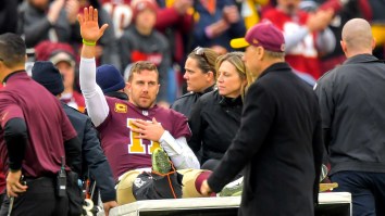Alex Smith Made An Appearance On The Field Before Monday’s Game, But It Was His Wife Elizabeth Who Went Viral