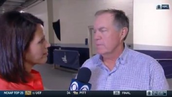 Bill Belichick Gave CBS Reporter Dana Jacobson The Death Stare After She Asked Him About Antonio Brown Before Game
