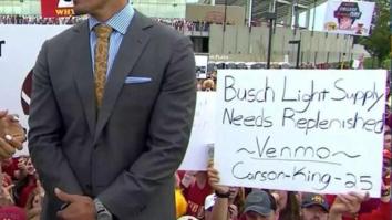 A Store Is Selling Busch Light Ice Cream In Honor Of The Guy Who Raised Over $1 Million Dollars With His ‘College GameDay’ Sign
