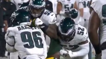 Eagles’ Derek Barnett Not Ejected By Refs After Delivering Late Dirty Hit That Forced Packers RB Jamaal Williams To Leave Game In A Stretcher