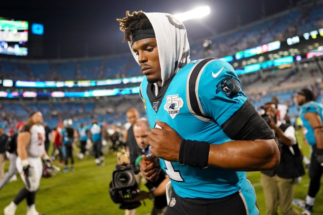Cam Newton s Ridiculous Post Game Outfit Confused The Entire Internet BroBible