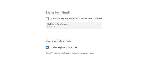 Google Calendars scam settings