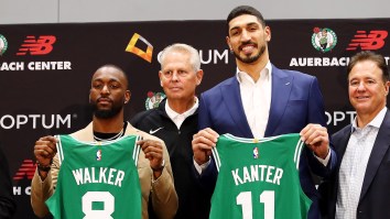 New Celtic Enes Kanter Trolls Knicks Fans, Briefly Wins A WWE Championship At Madison Square Garden